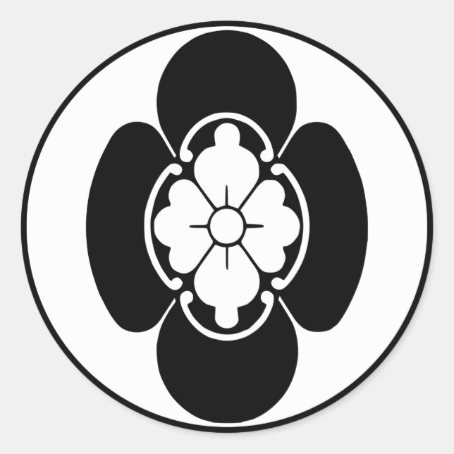 Sticker Rond Cimier de famille japonais (KAMON) des Hotta's (Devant)