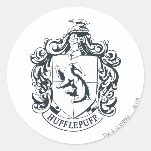 Sticker Rond Cimier de Hufflepuff (Devant)