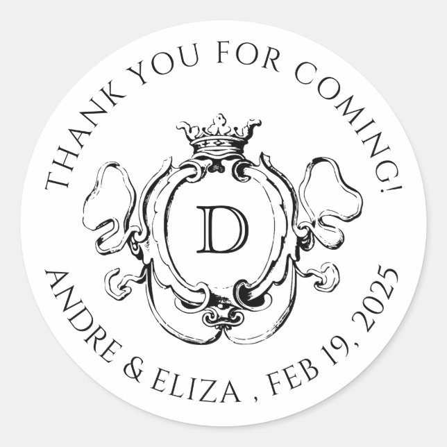 Sticker Rond Cimier officiel noir et blanc (Devant)