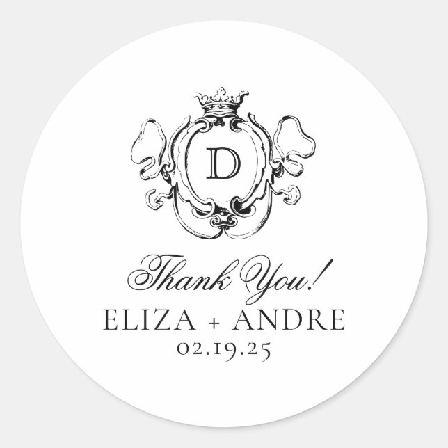 Sticker Rond Cimier officiel noir et blanc (Devant)