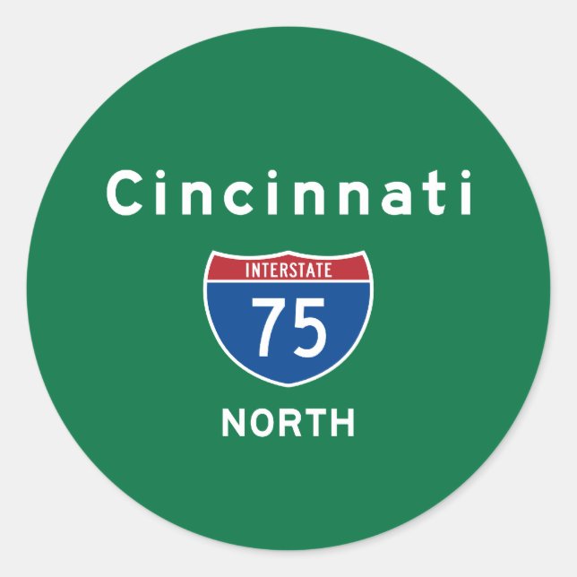 Sticker Rond Cincinnati 75 (Devant)