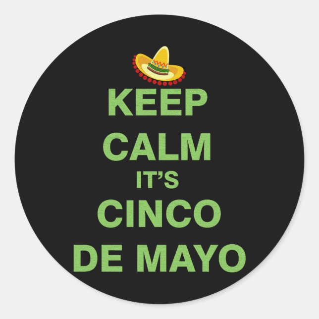 Sticker Rond Cinco de Mayo (Devant)