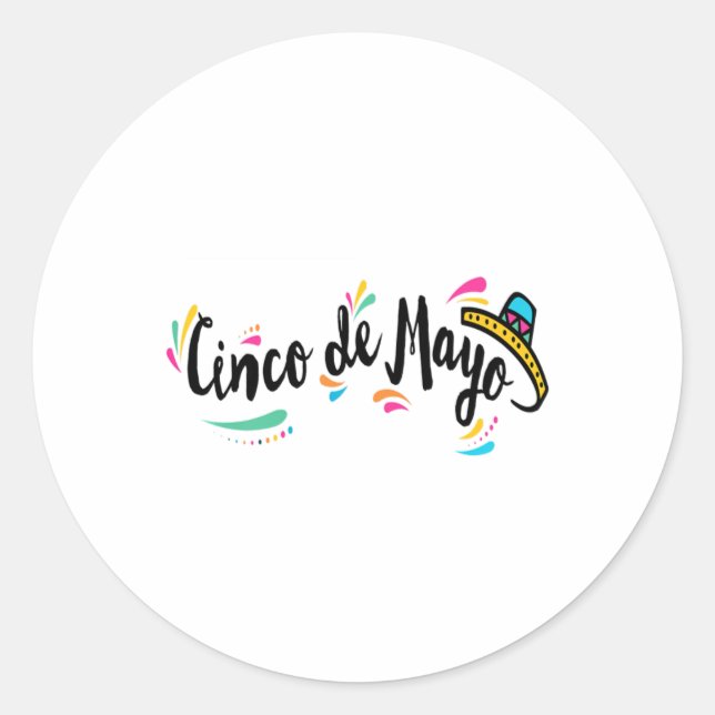 Sticker Rond Cinco De Mayo (Devant)