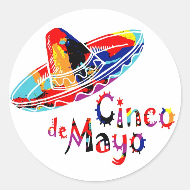 Sticker Rond Cinco de Mayo (Devant)