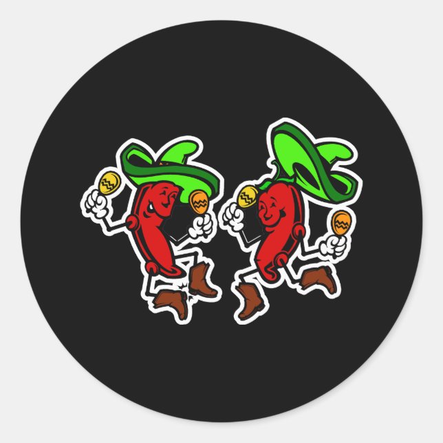 Sticker Rond Cinco De Mayo (Devant)