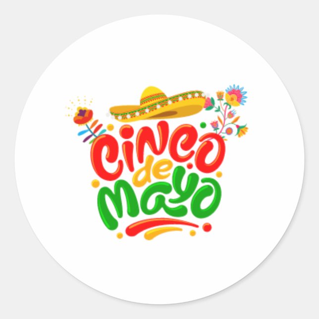 STICKER ROND CINCO DE MAYO 2023 (Devant)