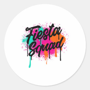 Sticker Rond Cinco De Mayo 2024 Fiesta Squad Fiesta Mexicaine C