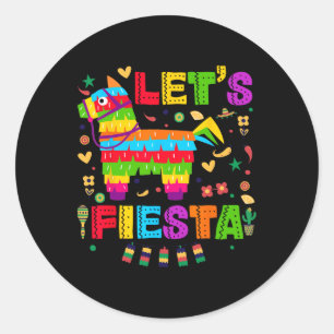Sticker Rond Cinco De Mayo Faisons la Fête Femmes Mexicaines Ga