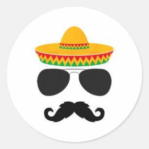 Sticker Rond Cinco De Mayo Fête Chemises Drôle Cinco De Mayo Mu