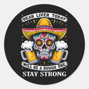 Sticker Rond Cinco De Mayo Fiesta Cher Foie Aujourd'Hui Sera Un