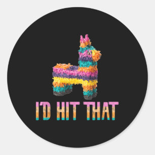 Sticker Rond Cinco De Mayo Funny Pinata - J'Ai Touché Que