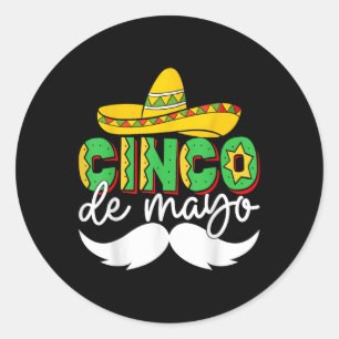 Sticker Rond Cinco De Mayo Lets Fiesta Squad 5 De Mayo Mexique