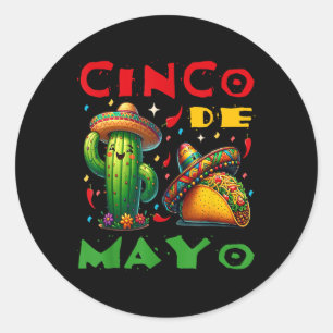 Sticker Rond Cinco De Mayo Mexican Fiesta Squad 5 De Mayo Pour
