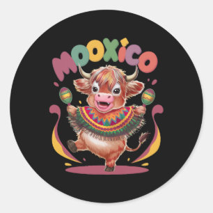 Sticker Rond Cinco De Mayo Mooxico Mexicain Par