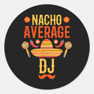 Sticker Rond Cinco De Mayo Nacho Moyenne Dj