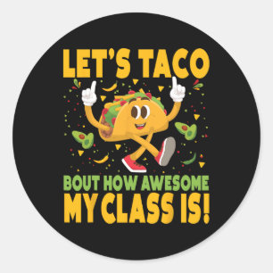 Sticker Rond Cinco De Mayo Prof Se Laisse Taco Parler De Combie