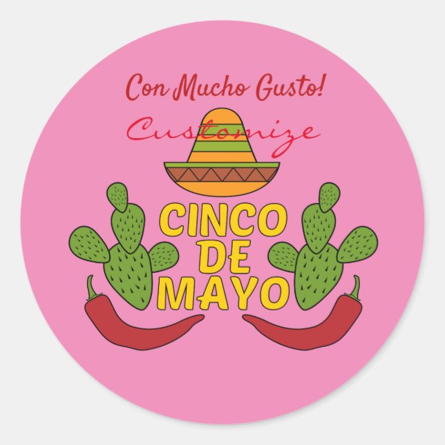 Sticker Rond Cinco De Mayo Thunder_Cove (Devant)