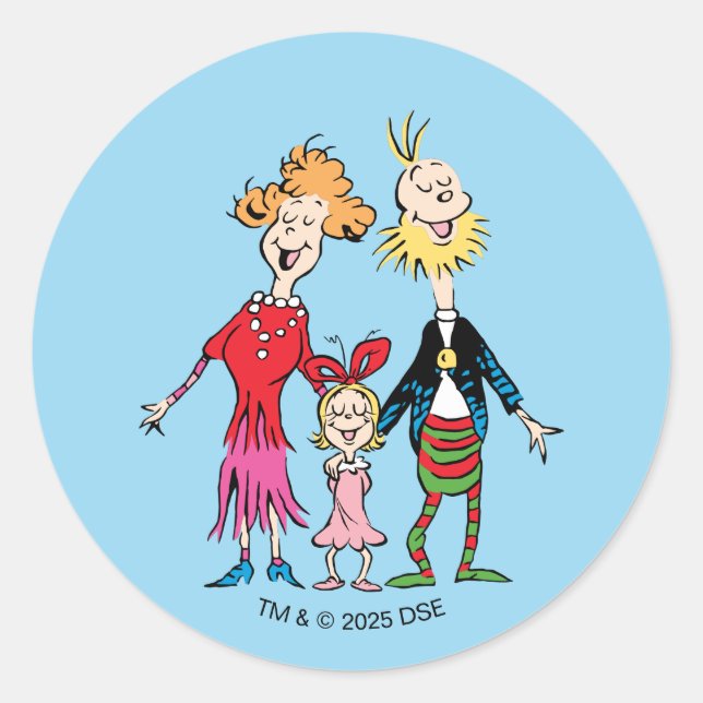 Sticker Rond Cindy Lou Who's Family Portrait (Devant)