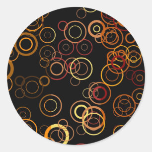 Sticker Rond Cinquante couleurs rétro Art Abstrait 3