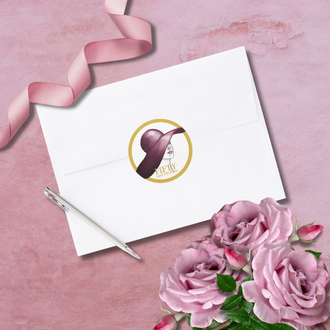 Sticker Rond Cinquante et fabuleux sur mesure (Créateur téléchargé)