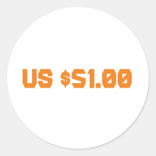 Sticker Rond cinquante et un dollars