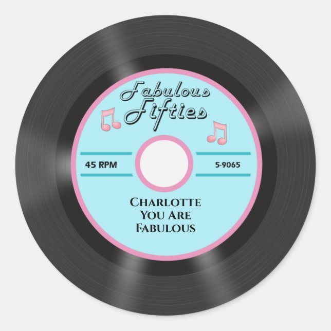 Sticker Rond Cinquante fabuleuses (Devant)