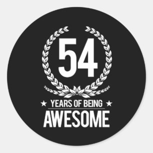 Sticker Rond cinquante-quatrième Anniversaire (54 ans d'être