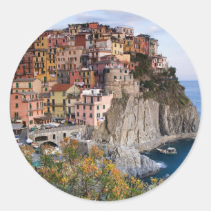 Sticker Rond Cinque Terre, Italie