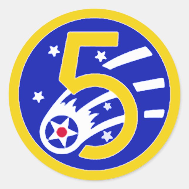 Sticker Rond Cinquième sceau de la Force aérienne (Devant)