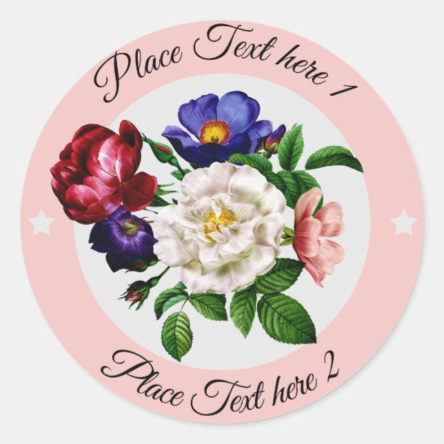 Sticker Rond Circle Flower 11 (Devant)