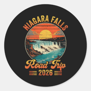 Sticker Rond Circuit de Niagara Falls 2026 vacances d'été famil