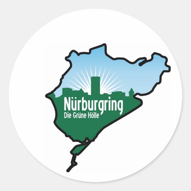 Sticker Rond Circuit de Nurburgring Nordschleife, Allemagne (Devant)