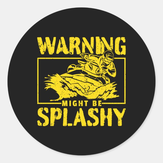 Sticker Rond Circulation Aérienne I Avertissement Jet Ski (Devant)