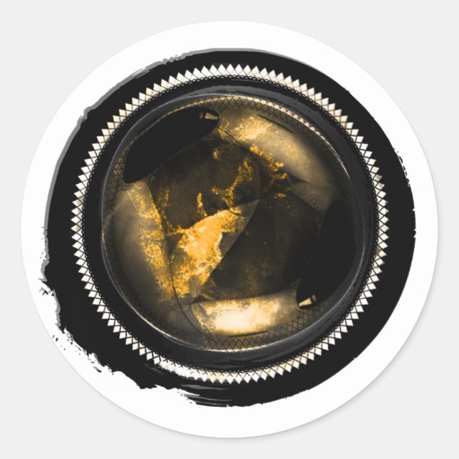 Sticker Rond Cire Noire Mystic Gold Topaz Opal Crest Seal (Devant)