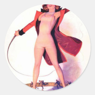 Sticker Rond Cirque Days Film Amusant Art Vintage