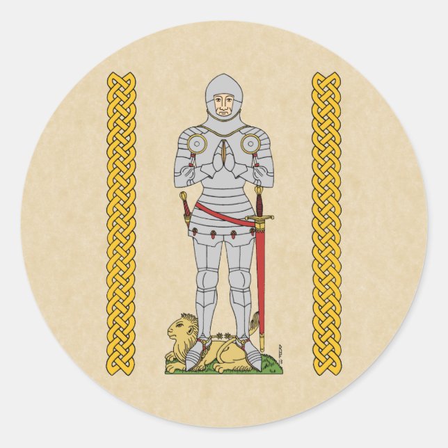 Sticker Rond Cirque du Chevalier Médiéval Anglais 1430 (Devant)