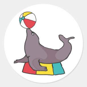 Sticker Rond Cirque exécutant le sceau
