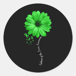 Sticker Rond Cirrhose Du Guerrier De Sensibilisation Au Foie Pl