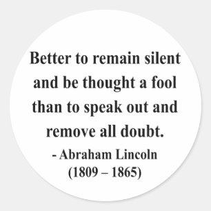 Sticker Rond Citation 15a de Abraham Lincoln