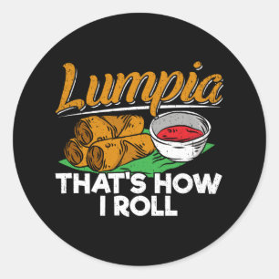 Sticker Rond Citation alimentaire philippine Lumpia