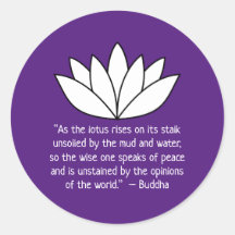 Citation blanche de fleurs de lotus et de bouddha