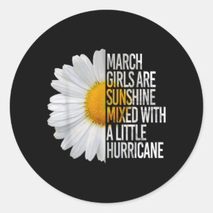Sticker Rond Citation d'anniversaire de marguerite pour femmes