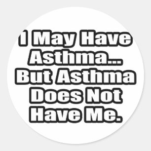 Sticker Rond Citation d'Asthma Fighter