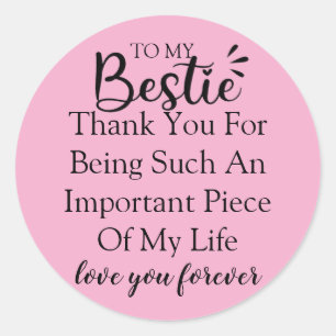 Sticker Rond Citation de cadeau personnalisé pour la meilleure 