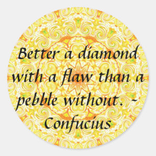 Sticker Rond Citation de Confucius — sagesse portable