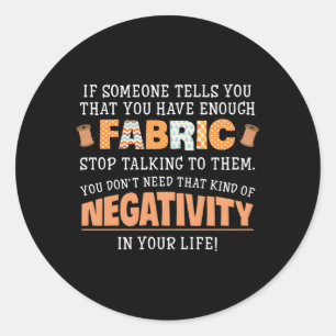 Sticker Rond Citation De Couture De Quilte Pour Chaudière D'Égo