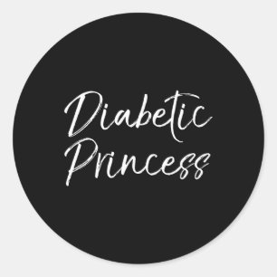 Sticker Rond Citation De Diabète Type 1 Pour Filles Cadeau Mign