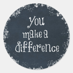 Sticker Rond Citation de différence