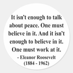 Sticker Rond Citation de Eleanor Roosevelt 4a