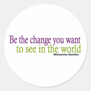 Sticker Rond Citation de Gandhi